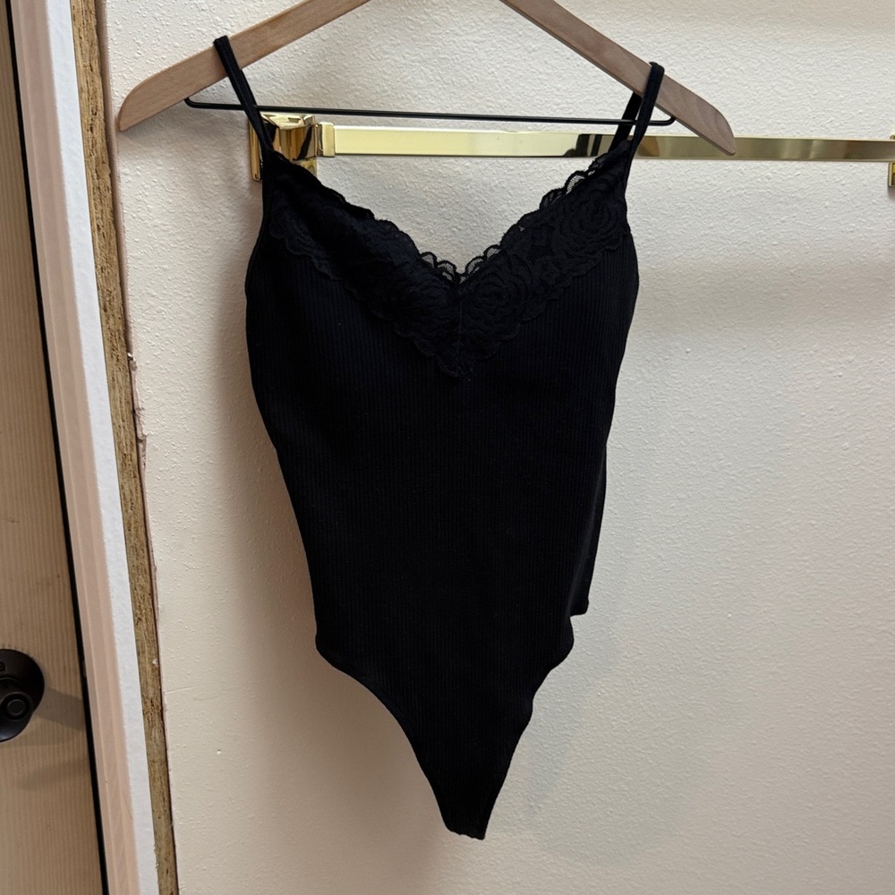 Victoria's Secret Black Lace Bodysuit